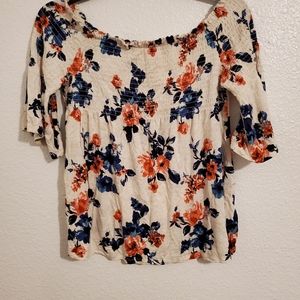 Off the shoulder flowery top